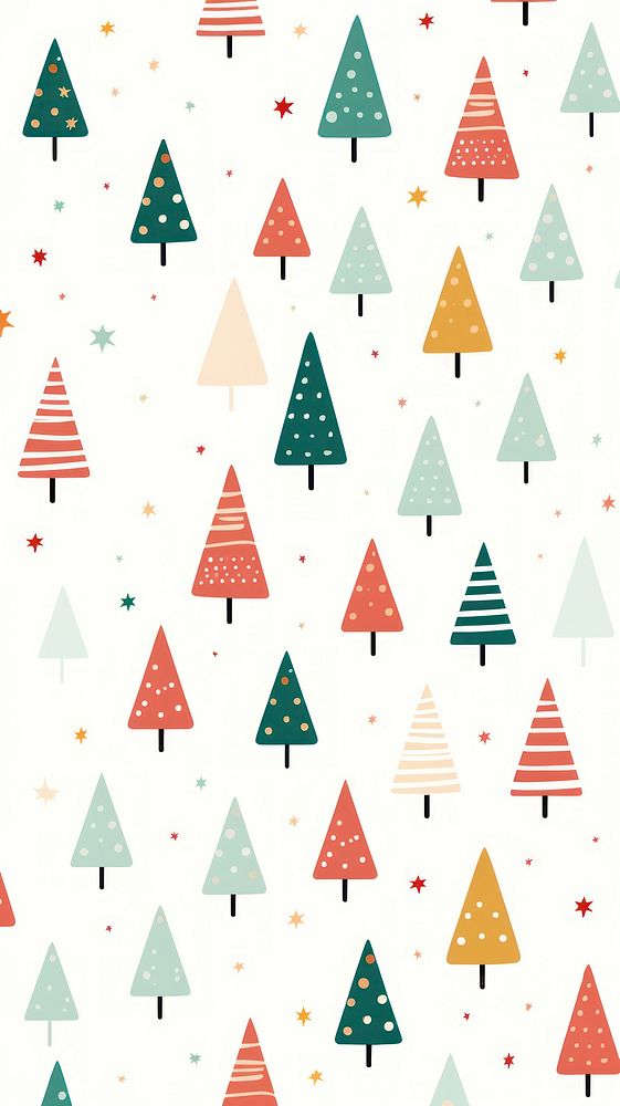 Festive Christmas tree doodle pattern christmas christmas tree. AI generated Image by rawpixel.
