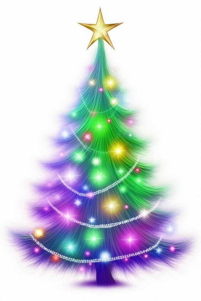 Christmas decoration night tree. AI generated Image by rawpixel.