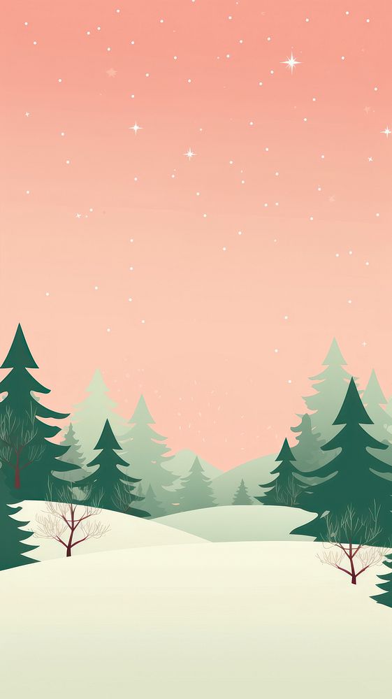 Christmas landscape outdoors nature plant. AI generated Image by rawpixel.