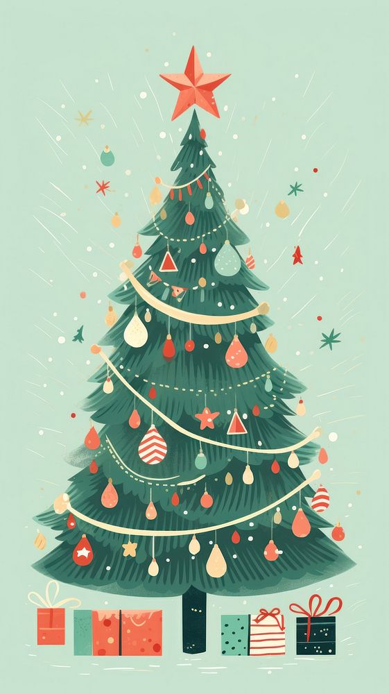 Christmas tree anticipation illuminated celebration. AI generated Image by rawpixel.