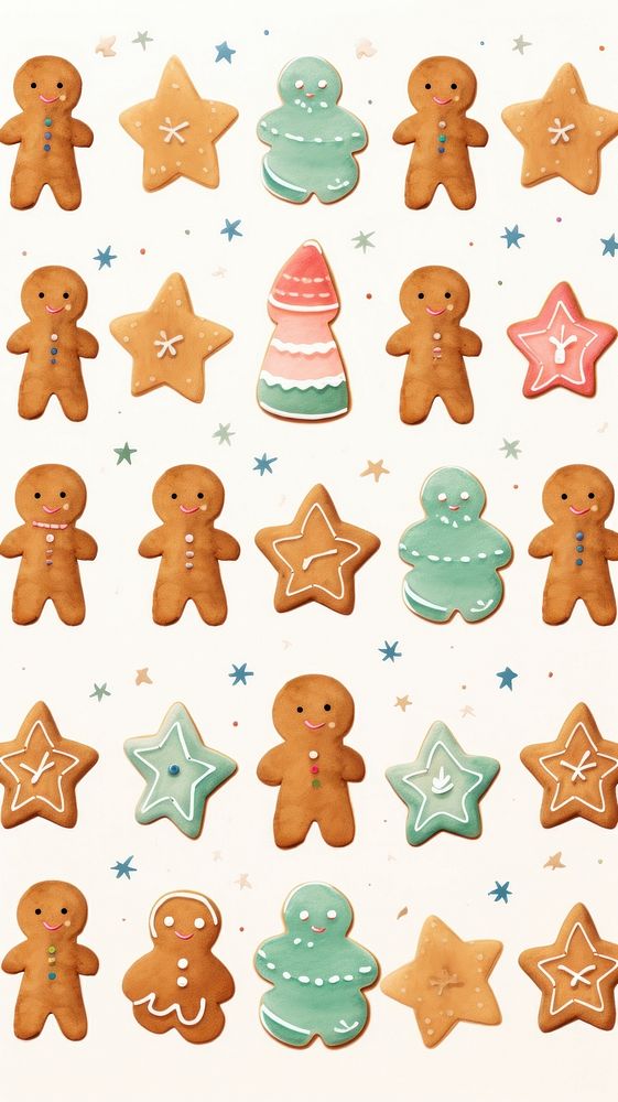 Gingerbread cookies dessert icing food. AI generated Image by rawpixel.
