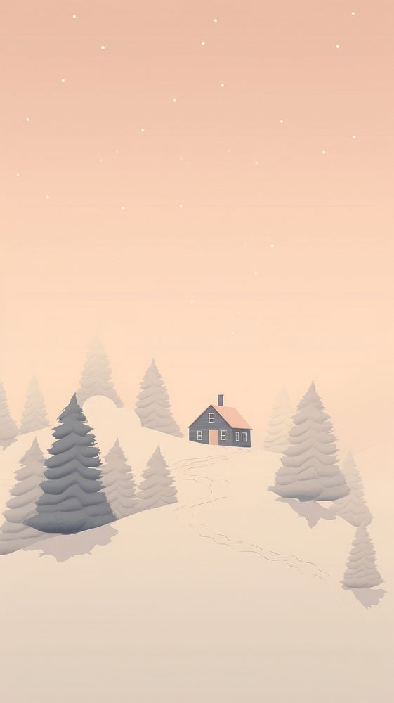 A small house winter snow architecture. AI generated Image by rawpixel.