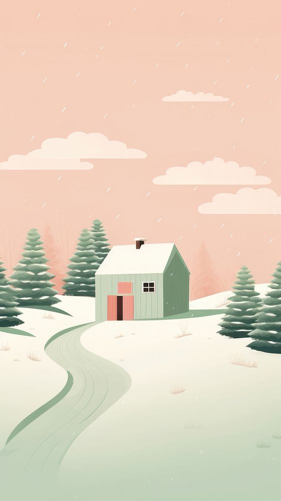 A small house tree architecture building. AI generated Image by rawpixel.