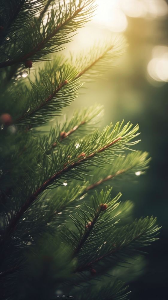 Pine tree plant light fir. AI generated Image by rawpixel.