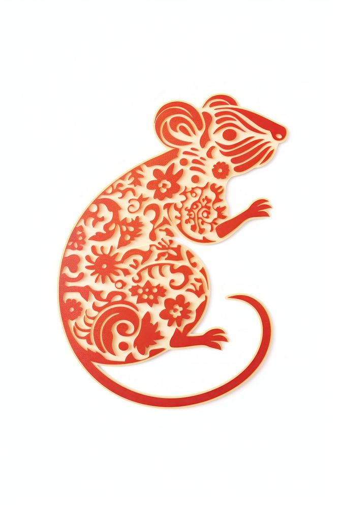 Chinese symbol rat pattern. AI generated Image by rawpixel.