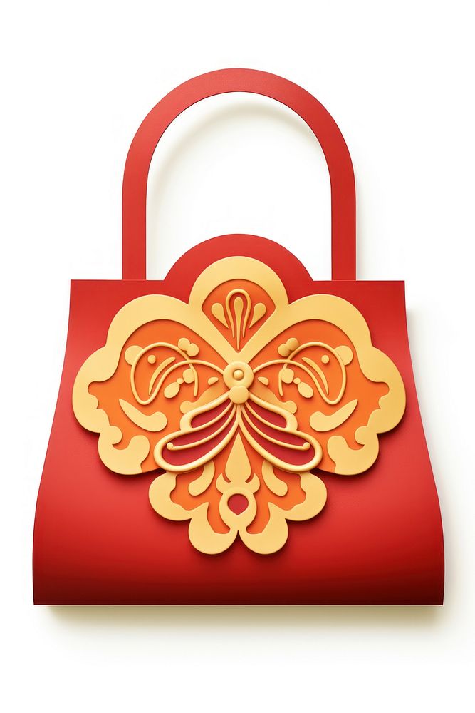 Silk bag chinese handbag gold. AI generated Image by rawpixel.