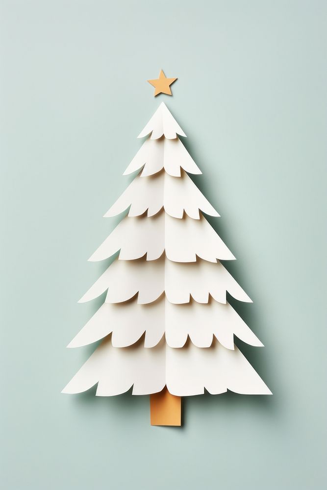 Christmas Tree christmas paper white. AI generated Image by rawpixel.