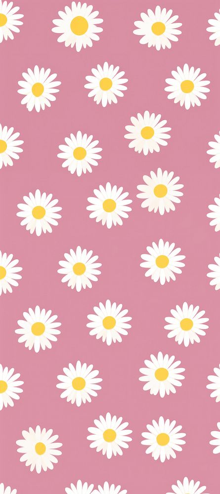 White daisy flower pattern backgrounds plant. AI generated Image by rawpixel.