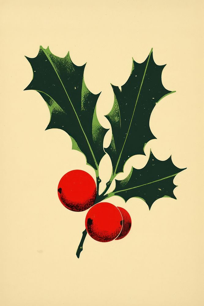 Christmas holly plant leaf tree. AI generated Image by rawpixel.