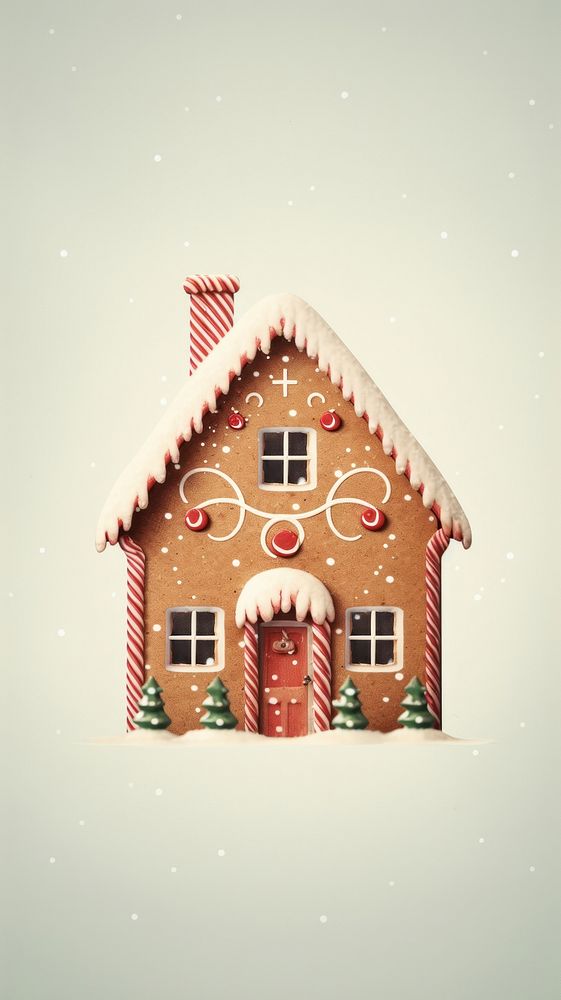 Gingerbread christmas cookie house. AI generated Image by rawpixel.