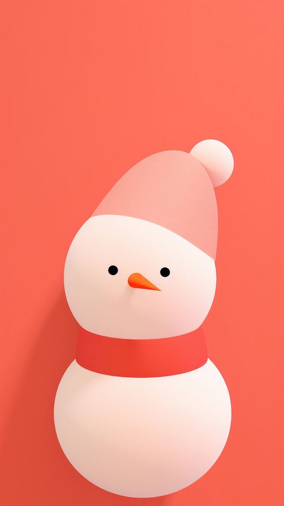 Cute wallpaper snowman cartoon winter. AI generated Image by rawpixel.