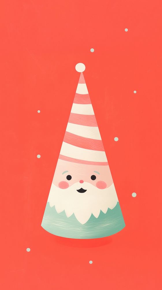 A snowman wearing party hat red celebration creativity. AI generated Image by rawpixel.