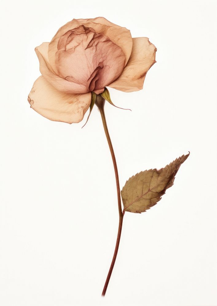 Rosa campanulata Pressed flower petal plant rose. AI generated Image by rawpixel.