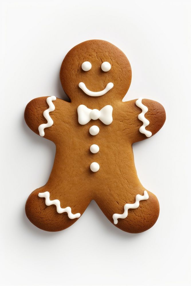 A gingerbread man dessert cookie icing. AI generated Image by rawpixel.