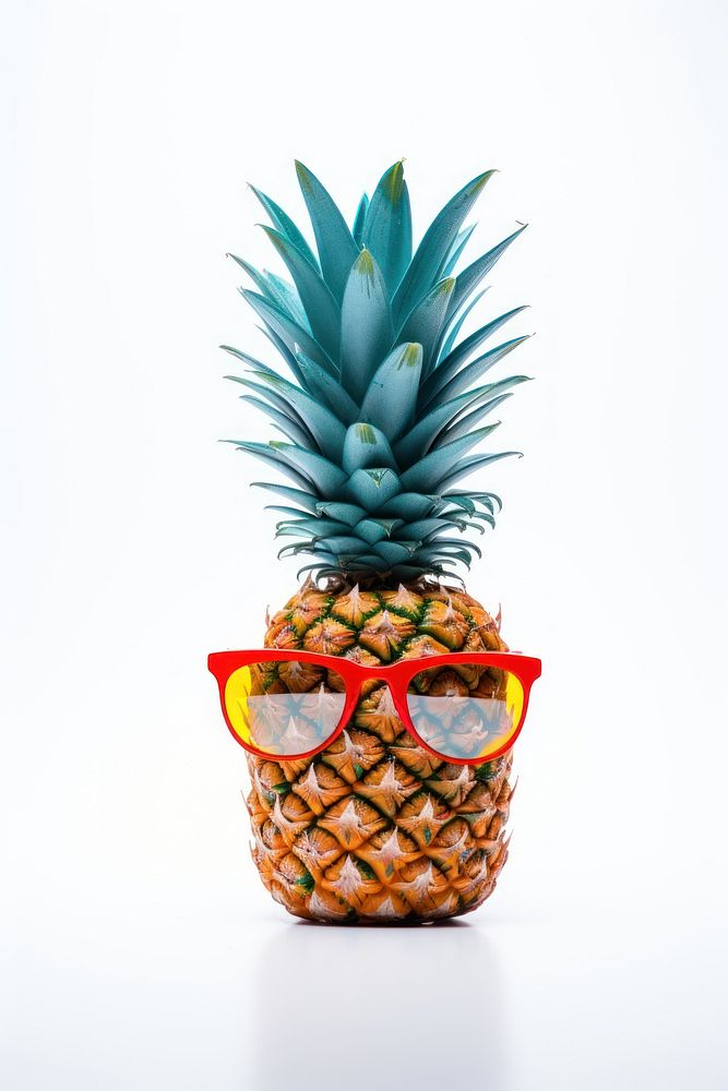 Pineapple glasses plant fruit. AI generated Image by rawpixel.
