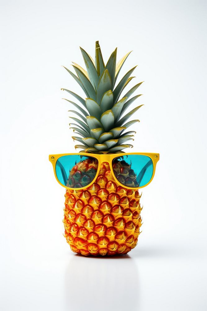 Pineapple sunglasses holiday plant. AI generated Image by rawpixel.