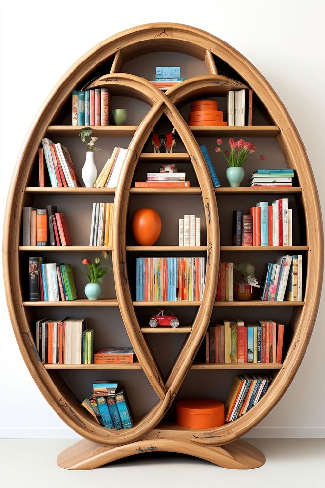Furniture bookcase bookshelf architecture. AI generated Image by rawpixel.