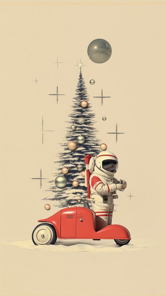 Christmas vehicle plant tree. AI generated Image by rawpixel.