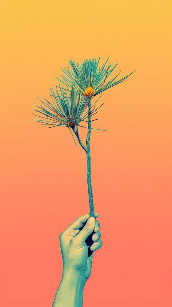 Tree hand holding branch. AI generated Image by rawpixel.