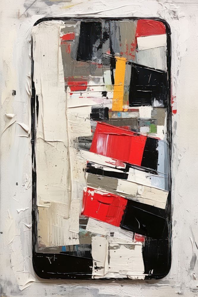 Mobile phone art painting collage. Free Photo Illustration rawpixel
