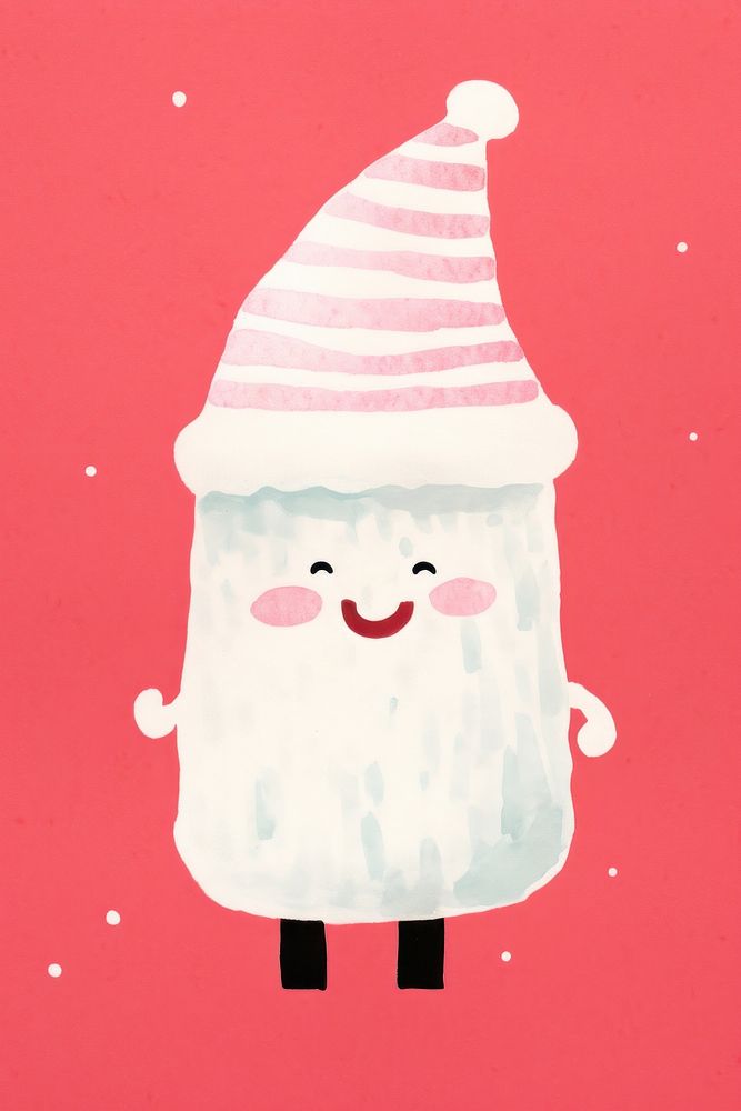 Santa marshmallow winter person hat. AI generated Image by rawpixel.