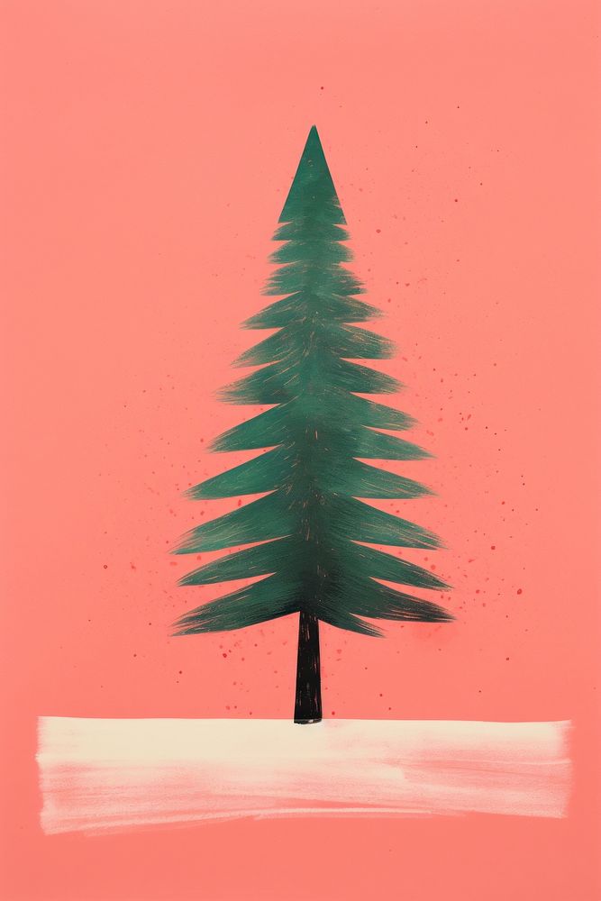 Mini tree art christmas drawing. AI generated Image by rawpixel.