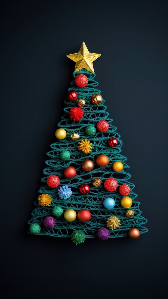 Christmas tree christmas tree illuminated. AI generated Image by rawpixel.