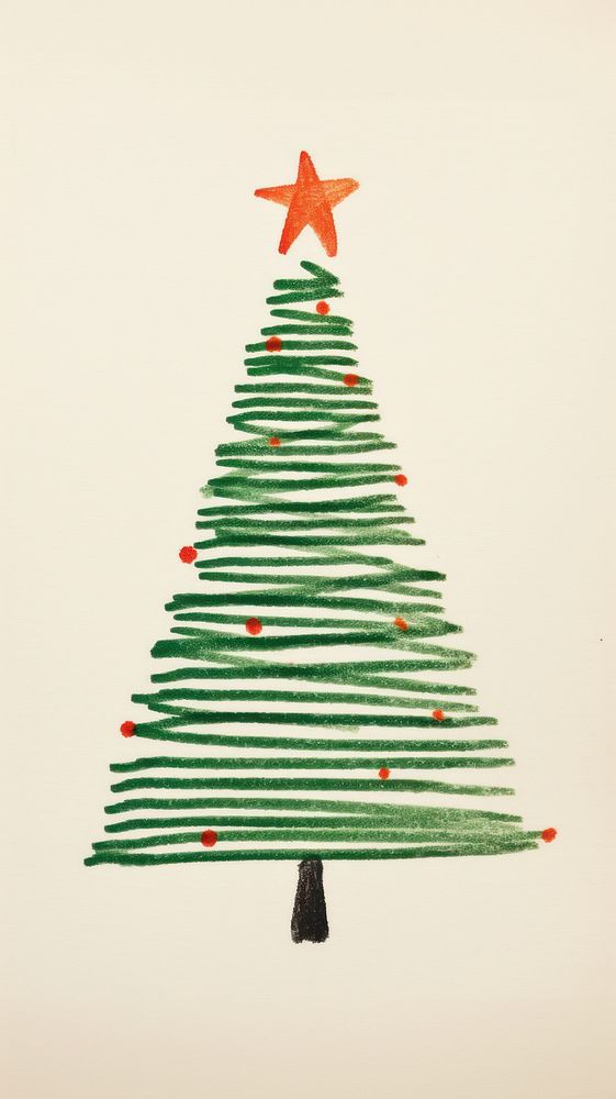 Christmas tree Decoration christmas decoration drawing. AI generated Image by rawpixel.