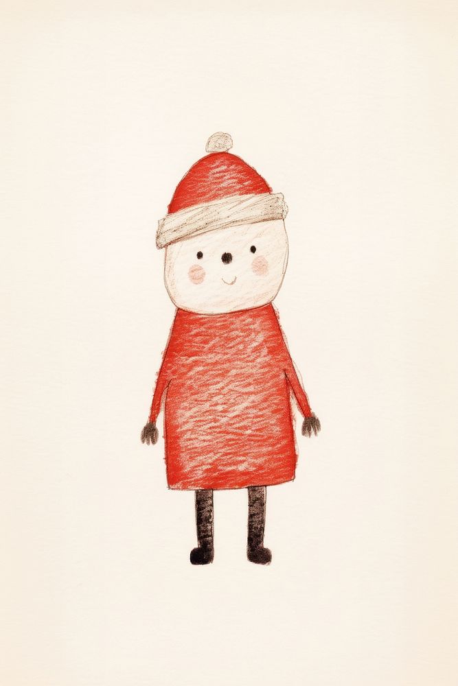 Santa claus snowman drawing winter. AI generated Image by rawpixel.