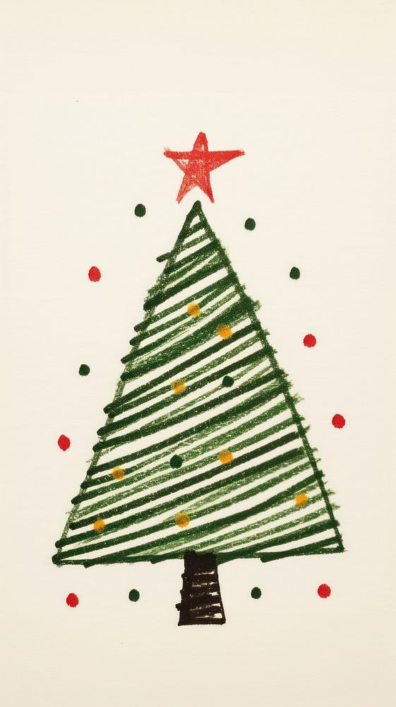 Christmas tree Decoration christmas decoration drawing. AI generated Image by rawpixel.