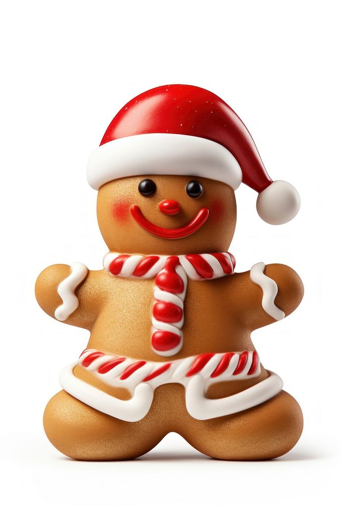 Gingerbread christmas dessert snowman. AI generated Image by rawpixel.