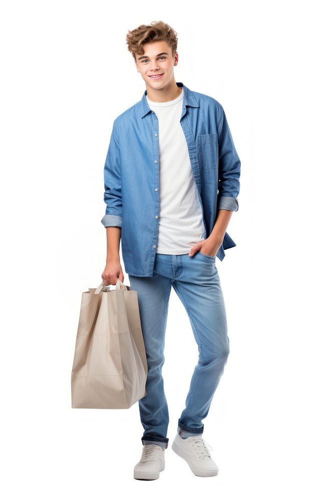 Bag shopping handbag jeans. AI generated Image by rawpixel.