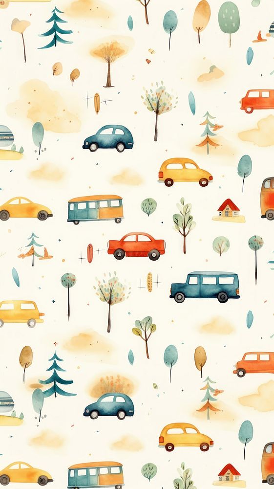 Vehicle pattern backgrounds wallpaper. AI generated Image by rawpixel.
