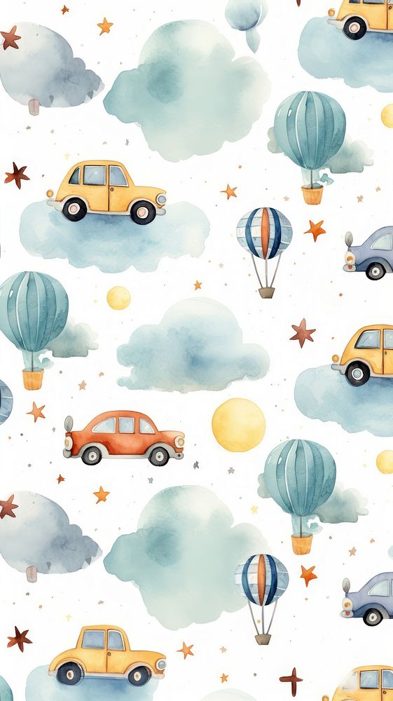 Vehicle backgrounds balloon pattern. AI generated Image by rawpixel.