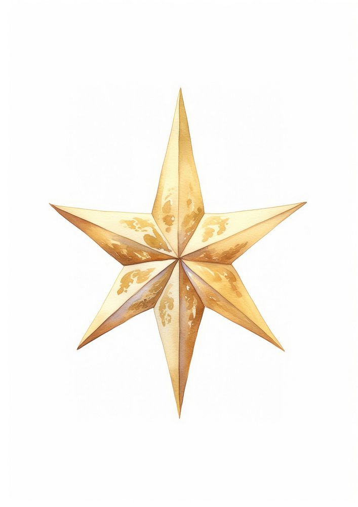 Golden christmas star symbol illuminated celebration. AI generated Image by rawpixel.