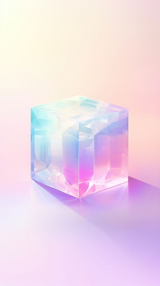 A crystal cube simplicity abstract lighting. AI generated Image by rawpixel.