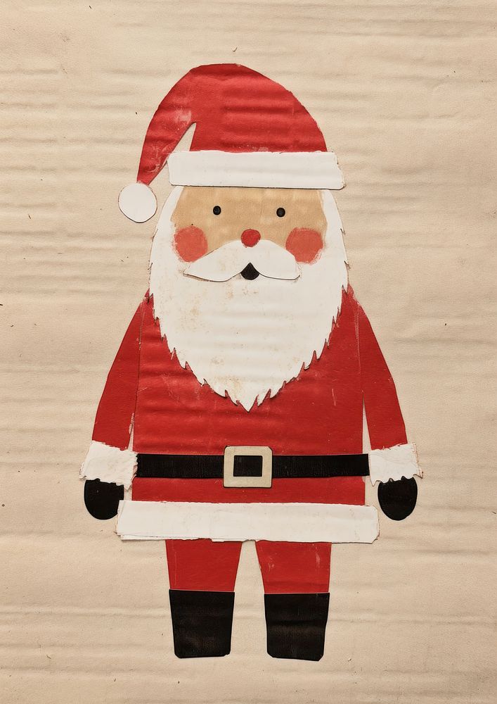 Santa claus standing craft paper anthropomorphic. AI generated Image by rawpixel.