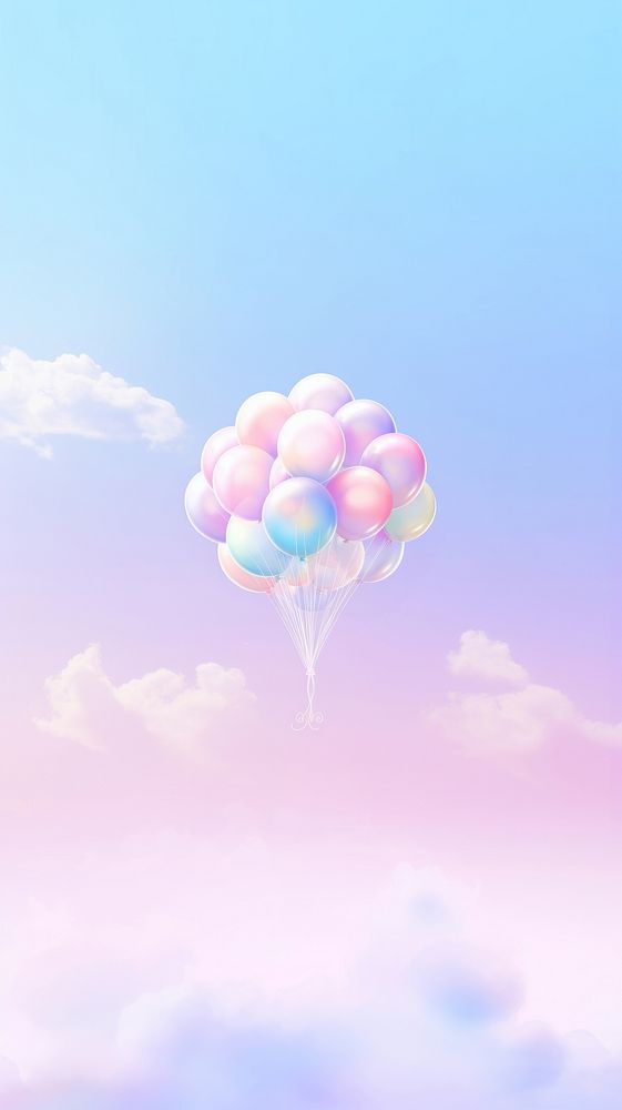 Balloon transportation tranquility celebration. AI generated Image by rawpixel.