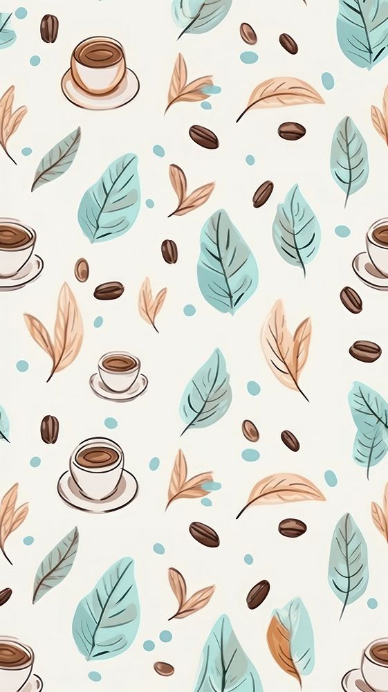 Coffee plant pattern backgrounds leaf. AI generated Image by rawpixel.