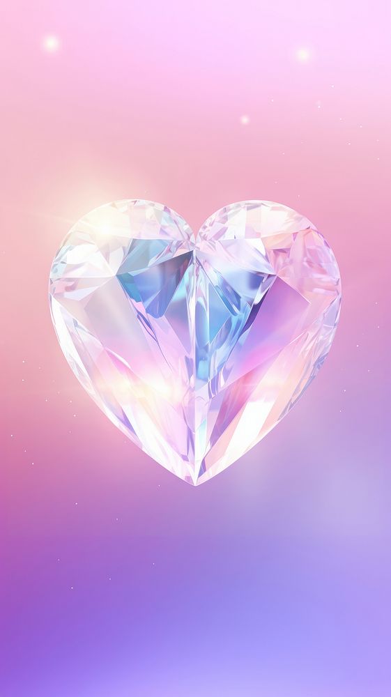 Crystal heart gemstone jewelry diamond. 