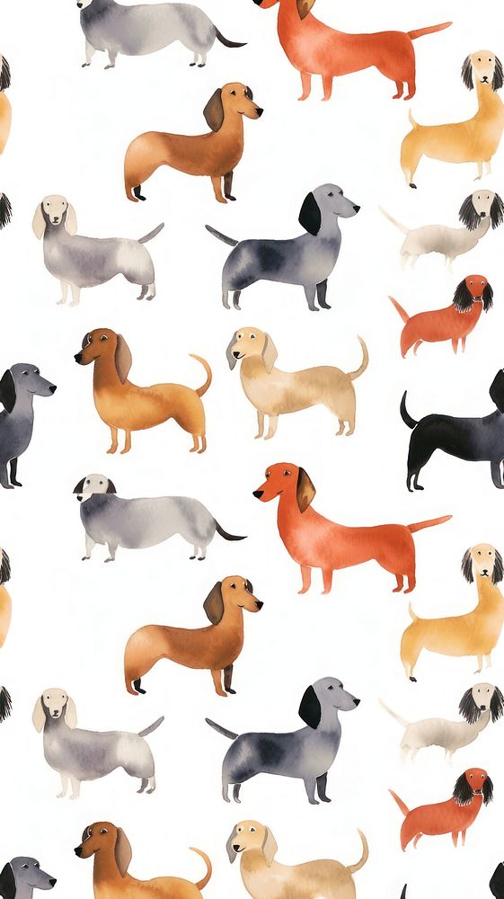 Dachshund backgrounds dachshund pattern. AI | Free Photo Illustration ...