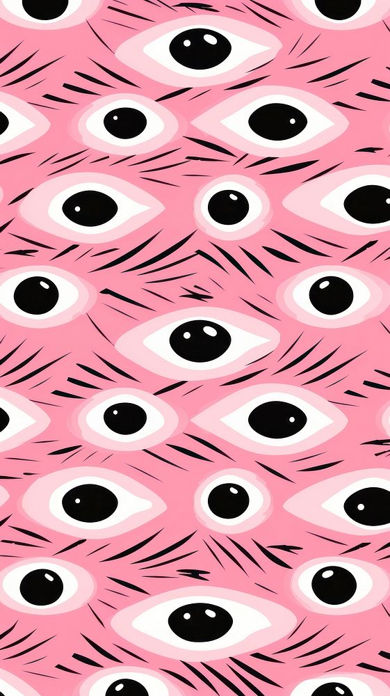 Eyes pattern backgrounds pink. 