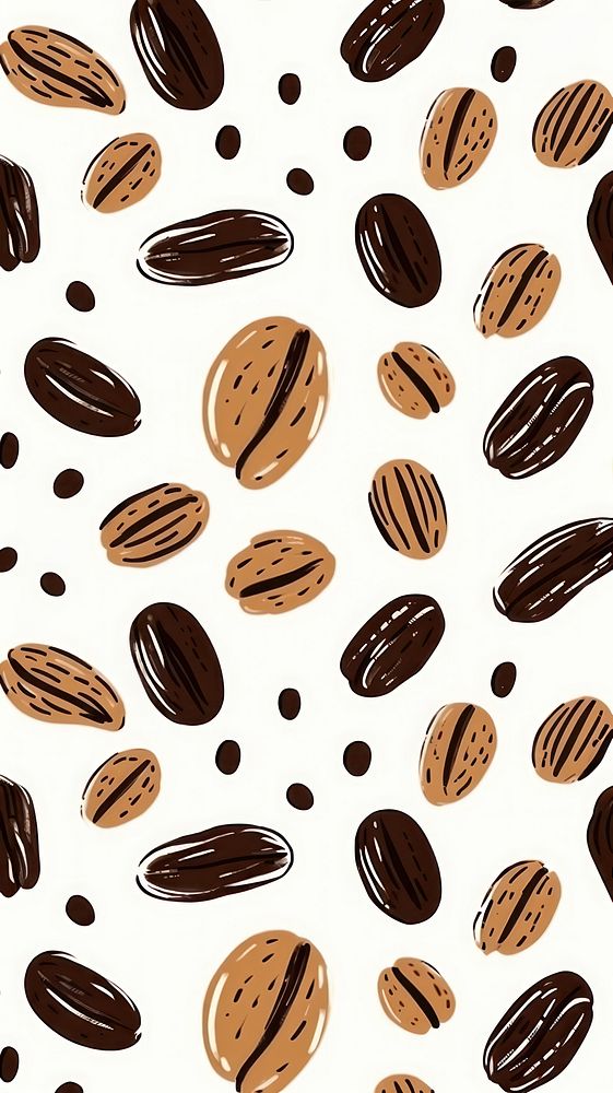 Coffee bean pattern food backgrounds. AI generated Image by rawpixel.