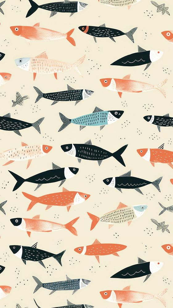 Fish pattern animal shark. AI generated Image by rawpixel.