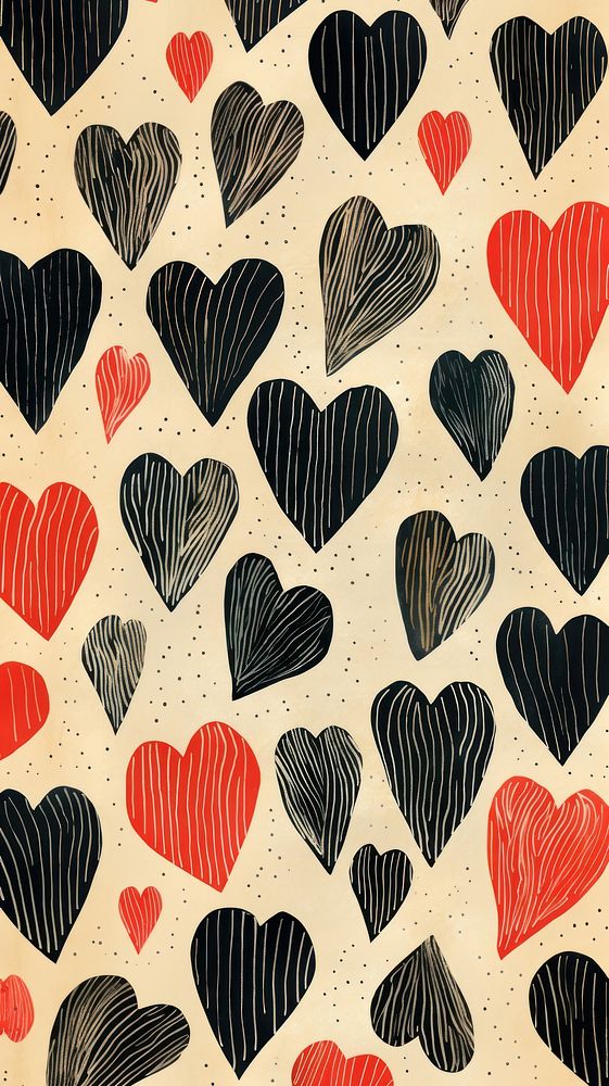 Heart pattern invertebrate backgrounds. AI generated Image by rawpixel.