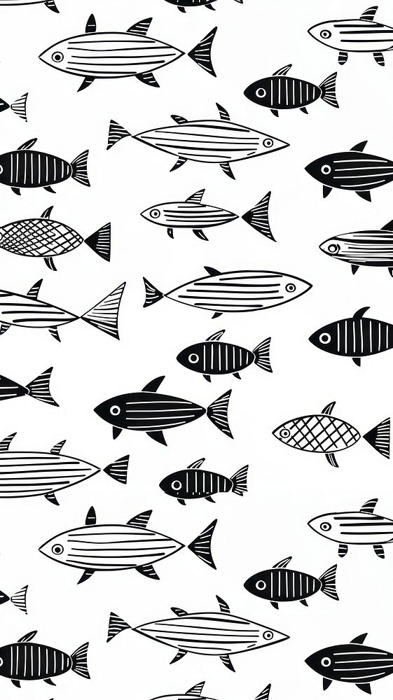 Fish pattern backgrounds animal. AI generated Image by rawpixel.