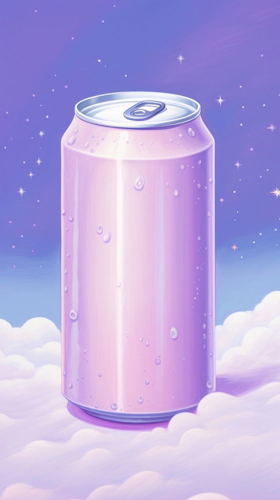 Purple cloud tin refreshment. AI generated Image by rawpixel.