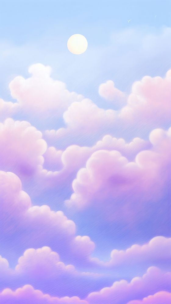 A pastel purple space cloud outdoors nature. AI generated Image by rawpixel.