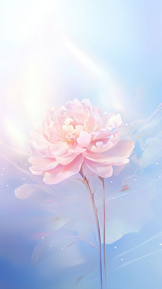 Peony flower outdoors blossom. AI generated Image by rawpixel.