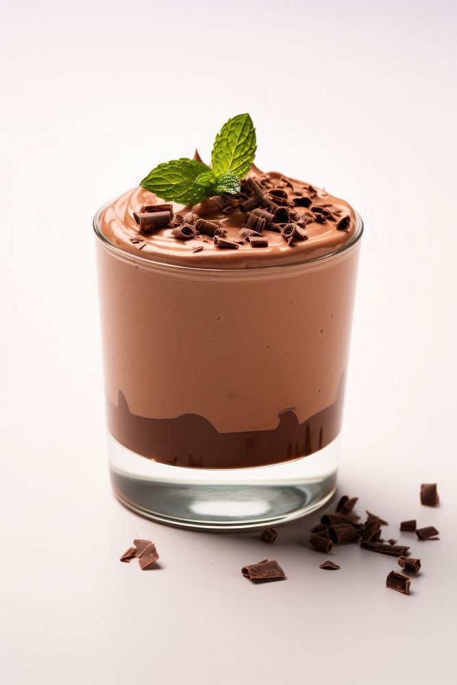 Chocolate dessert mousse glass. AI generated Image by rawpixel.